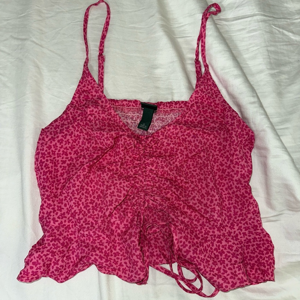 Wild Fable Pink Ruched Top